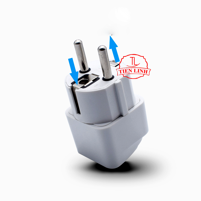 Phích cắm chuyển 2 chấu sang 3 chấu từ 0 - 250V tiện dụng
