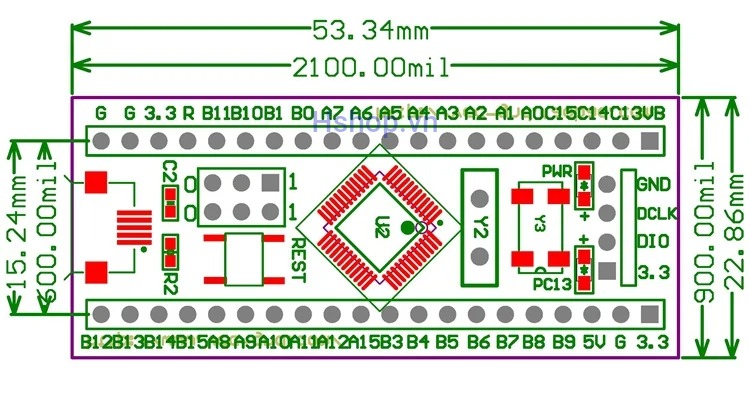 [HCM]Kit Phát Triển STM32F103C8T6 Blue Pill ARM Cortex-M3