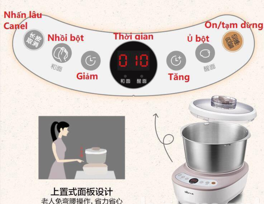 [Freeship + Quà Tặng 10k ]Máy nhồi bột trộn bột Bear hàng quốc tế 3.5L, 5L, 7L