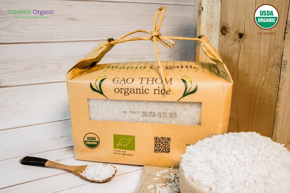 Gạo thơm VINAMIT ORGANIC RICE 2kg