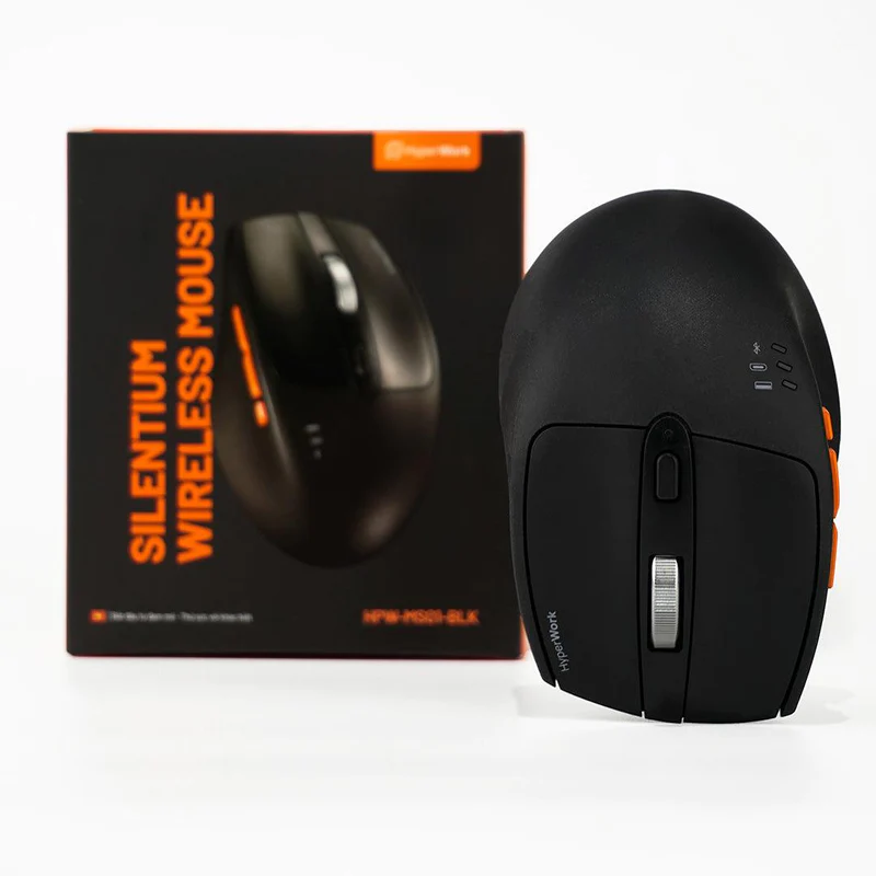 Chuột không dây HyperWork Silentium MS01 / Silentium Mini MS01M (Switch silent yên tĩnh, kết nối 3 Mode)