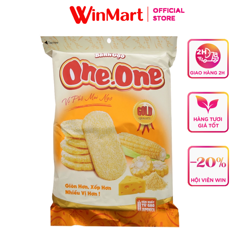 [Siêu thị WinMart] - Bánh gạo One-One Gold vị Phô mai ngô gói 118g
