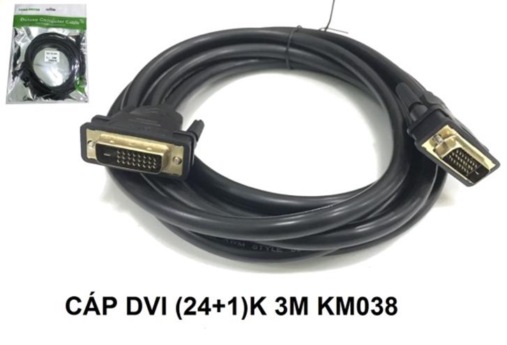 BH 06 tháng- Cáp DVI (24+1) kingmaster KM038 dài 3 mét
