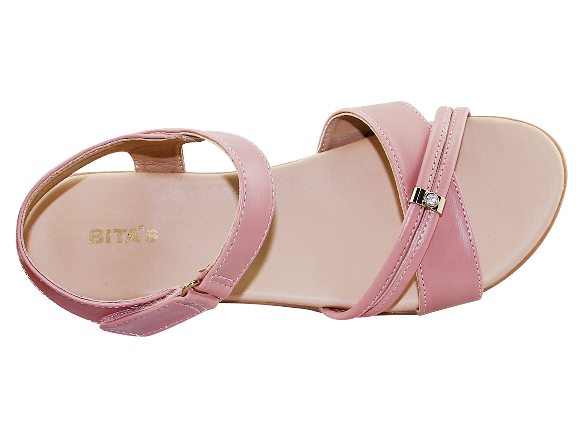 SANDAL ĐẾ BẰNG NỮ Bita's SYN.262 ( Đen + Hồng + Kem + Trắng )