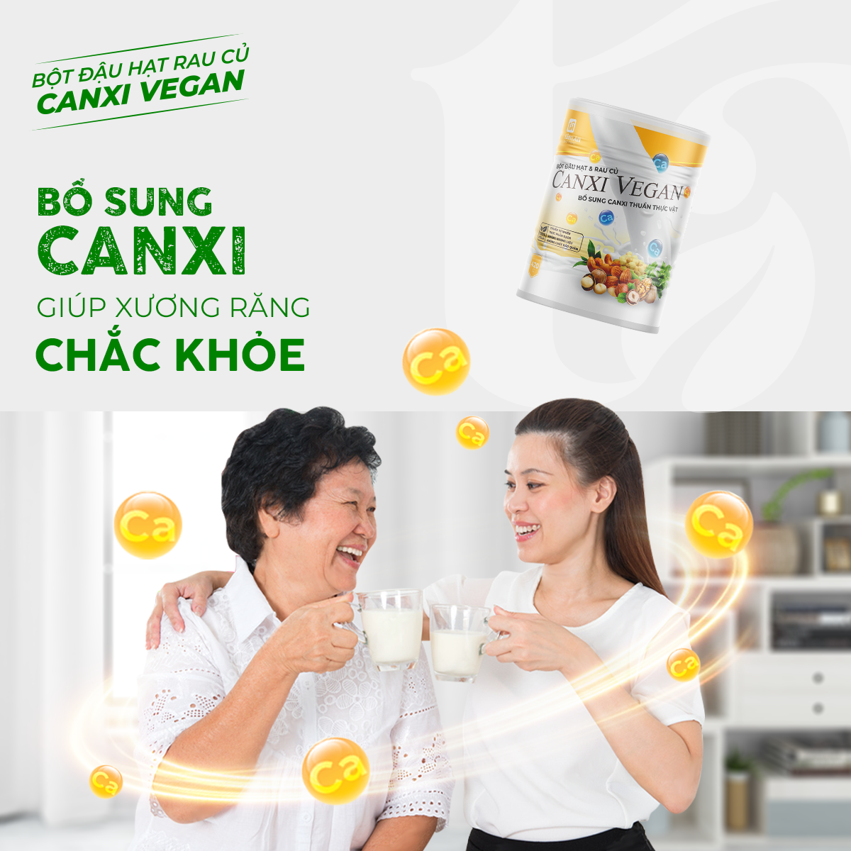 BỘT ĐẬU HẠT & RAU CỦ CANXI VEGAN - 420g