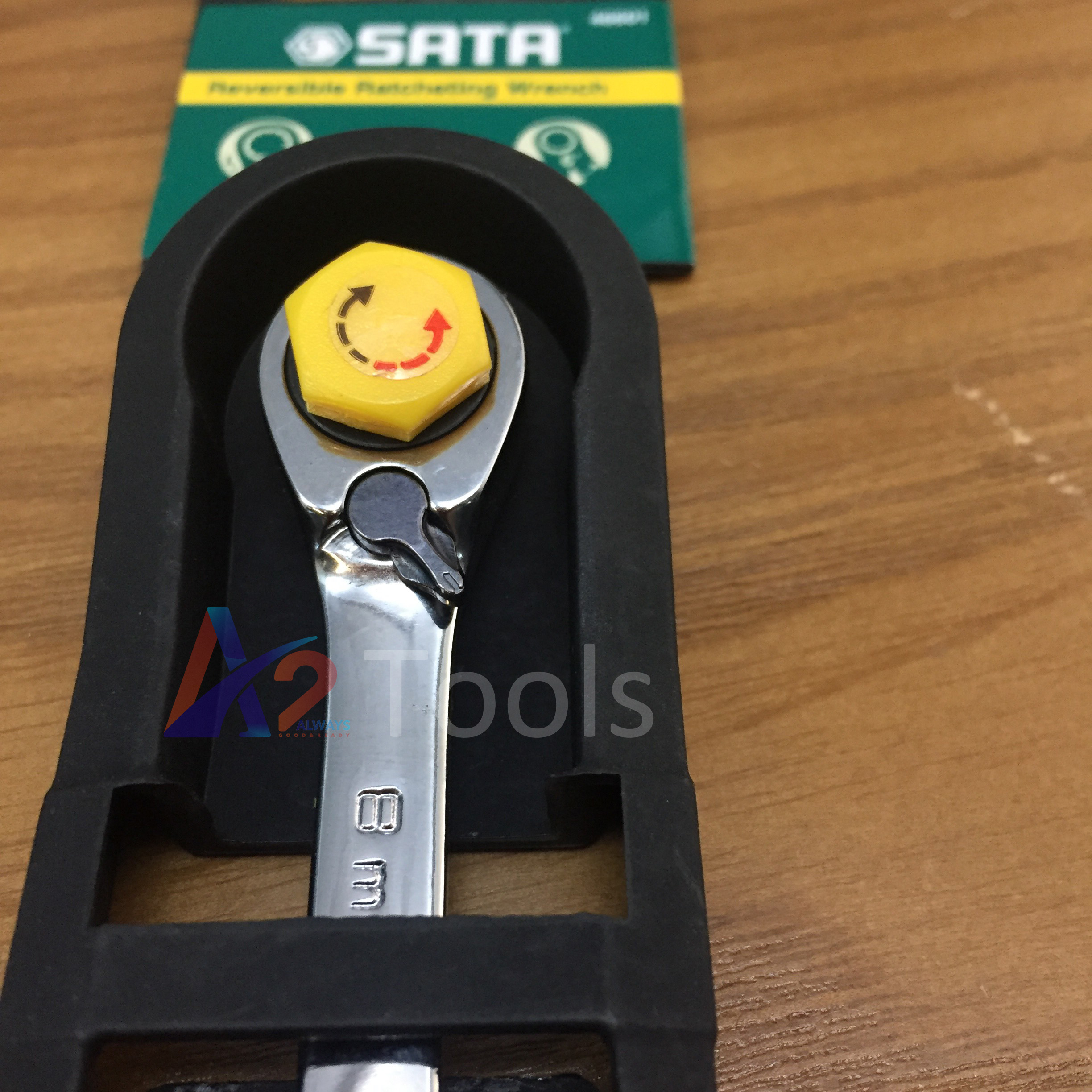 Cờ lê vòng miệng tự động đảo chiều sata 8mm 46601