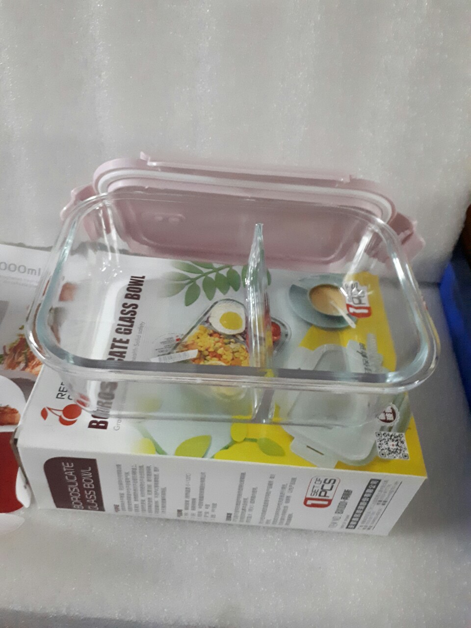 HỘP THUỶ TINH 2 NGĂN 1000ML