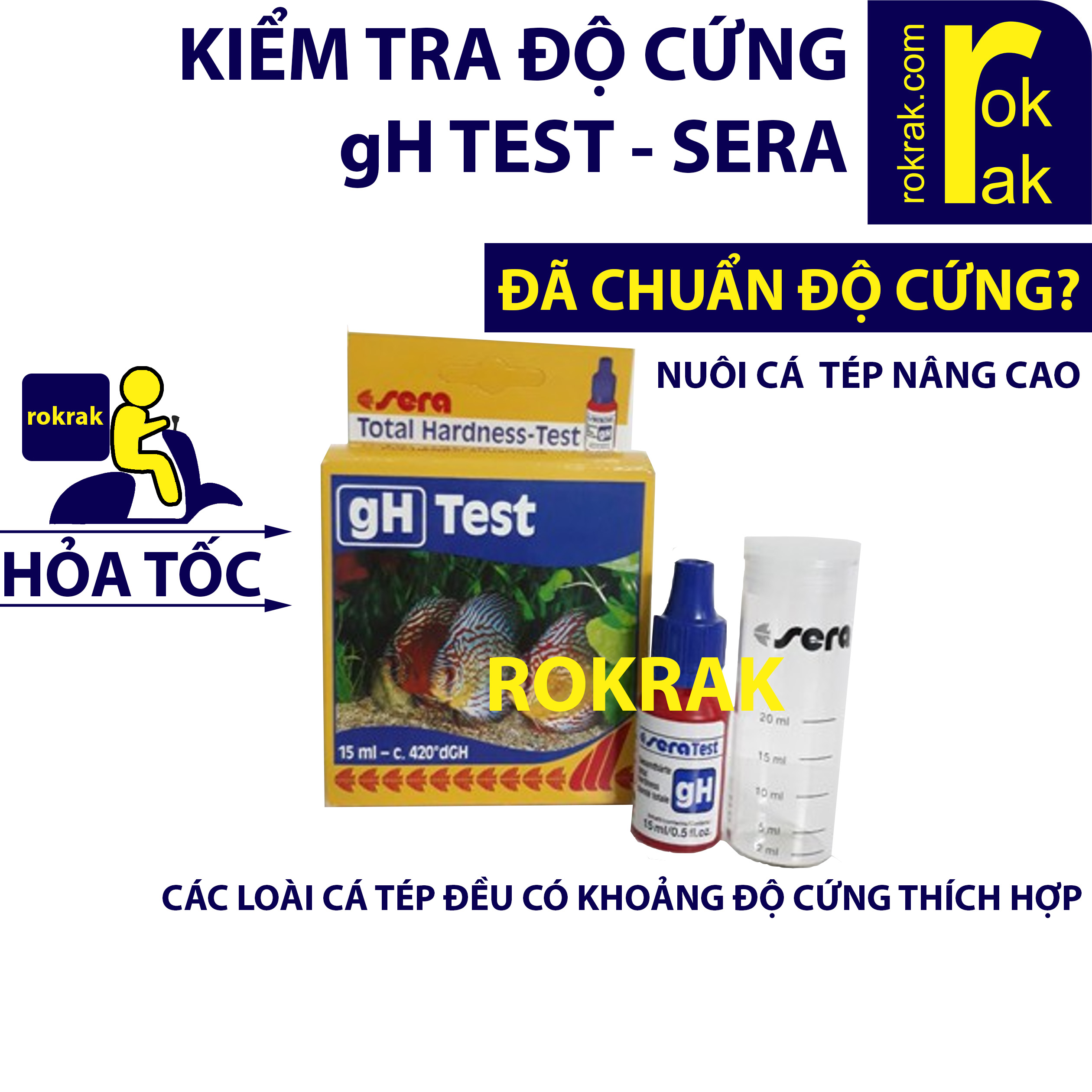 Test gH SERA - Kiểm tra độ cứng Đức đo chuẩn cho bể cá thuỷ cá cảnh
