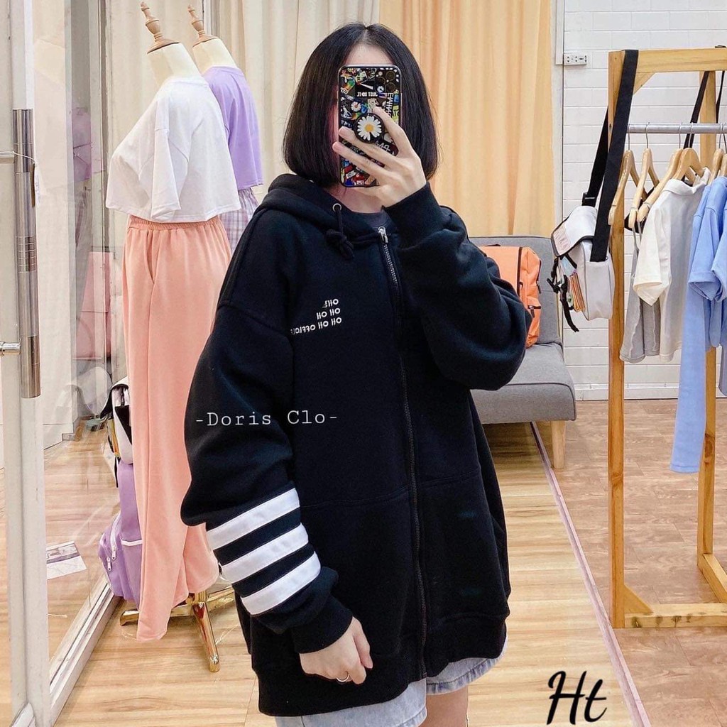 Áo khoác nỉ 3 sọc tay hth1120