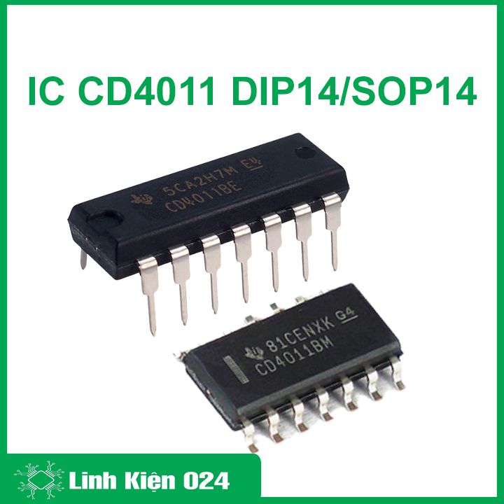 IC CD4011 SOP14/DIP14 - CMOS 4 cổng NAND