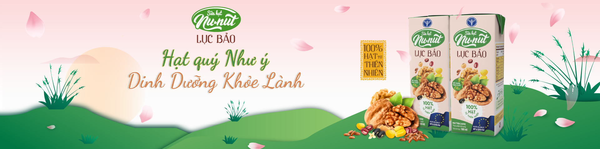 (HSD T3-2025) THÙNG 48 HỘP SỮA HẠT NUNUT LỤC BẢO 180Ml.