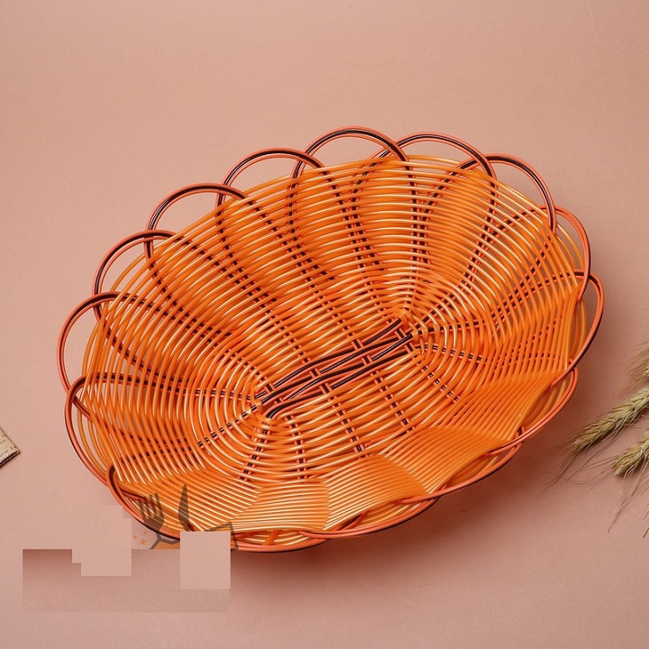 Rổ nhựa mây đựng đồ đa năng oval  cao cấp