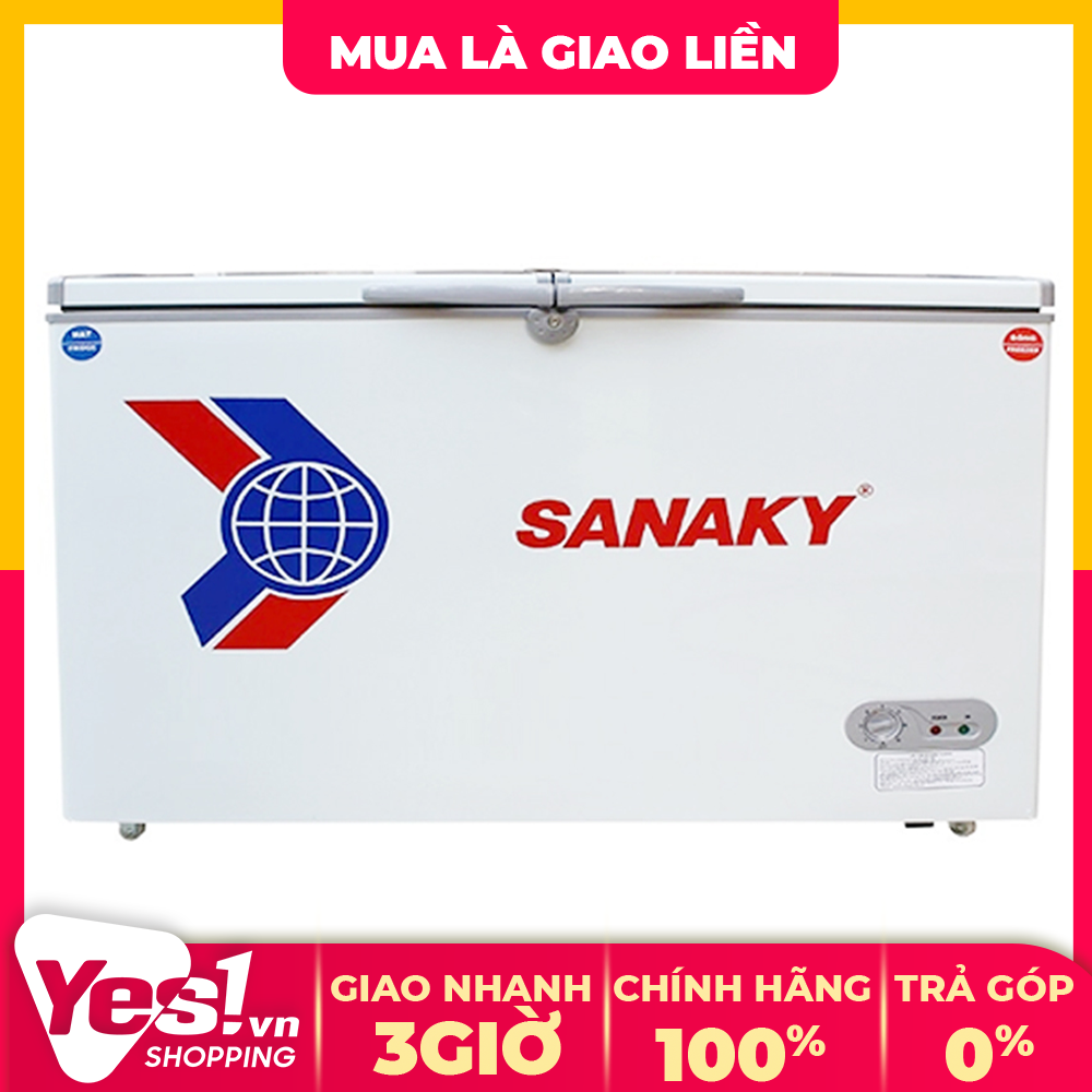 Tủ đông sanaky 220 lít vh-285w2 - bảo hành chính hãng - voucher 10% lên đến 800k