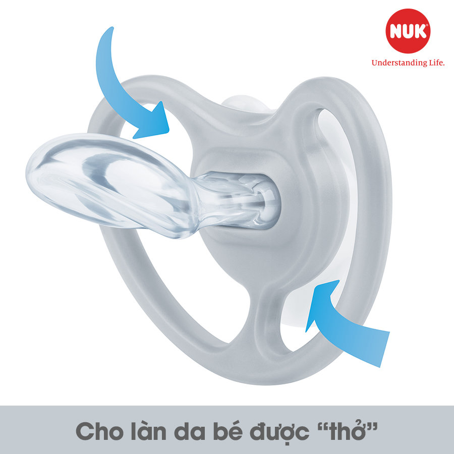 BỘ 2 TI GIẢ NUK SPACE SILICONE 0-6M