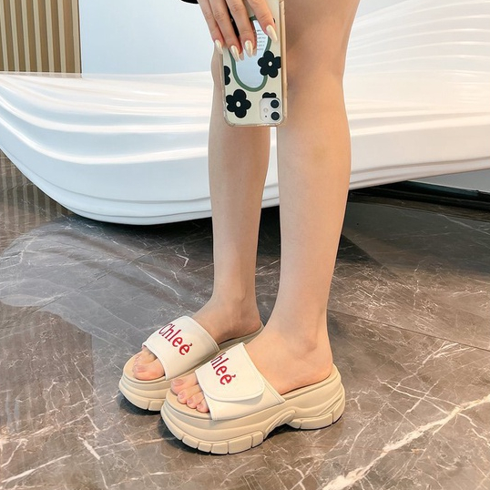 Dép quai ngang nữ chelee đế cao 4cm tôn dáng cực đẹp