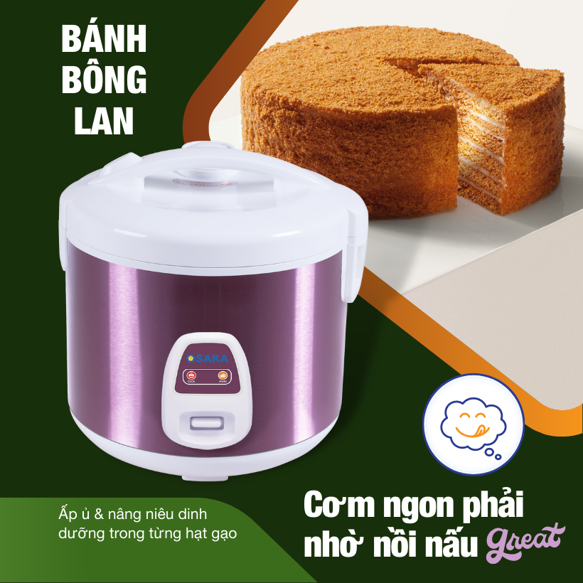 Nồi cơm điện OSAKA RC318P 1.8L