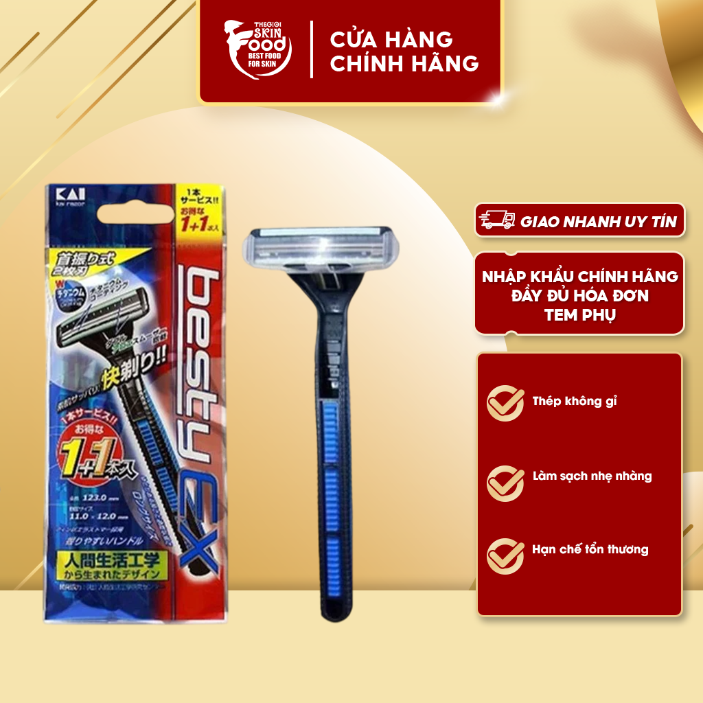 Kai Dao Cạo Nam Besty Hai Lưỡi Kép ( Set 2 Dao)