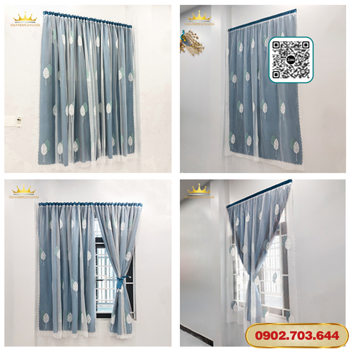 Rèm cửa dán tường chống nắng cao cấp, rèm cửa dán trang trí cửa sổ - phòng khách dễ dàng lắp đặt không khoan đục vuaremgiasi