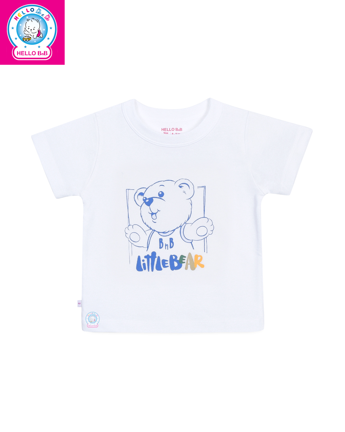 Áo cổ viền bo tay ngắn 0009 (hình in ngẫu nhiên) - HELLO BnB