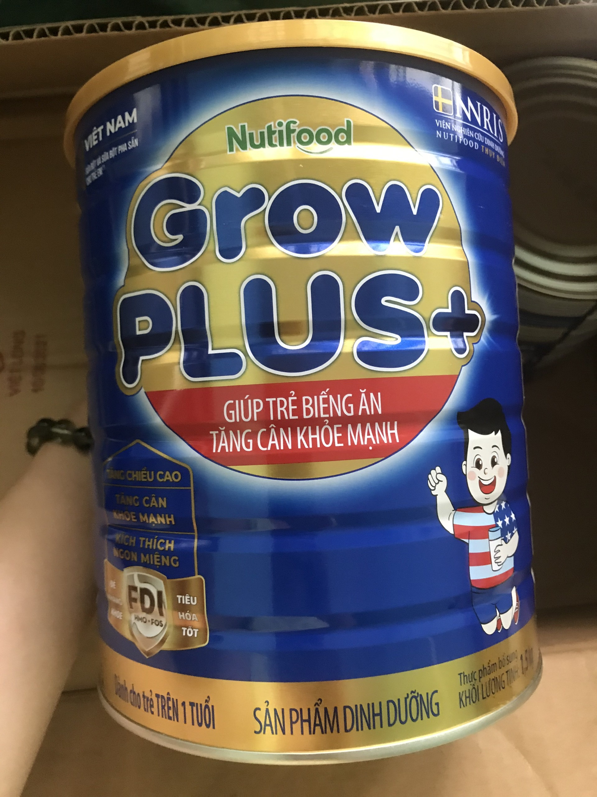 Sữa Growplus Xanh 1500g date luon mới 1/2025