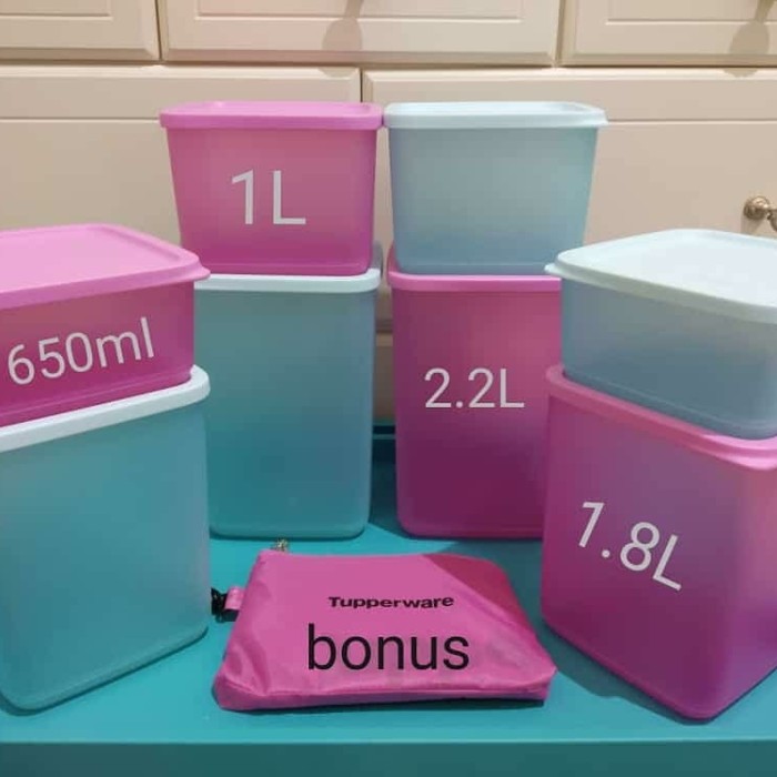 Bộ Hộp Bảo Quản Thực Phẩm Tupperware Pop Fiesta (8 hộp)
