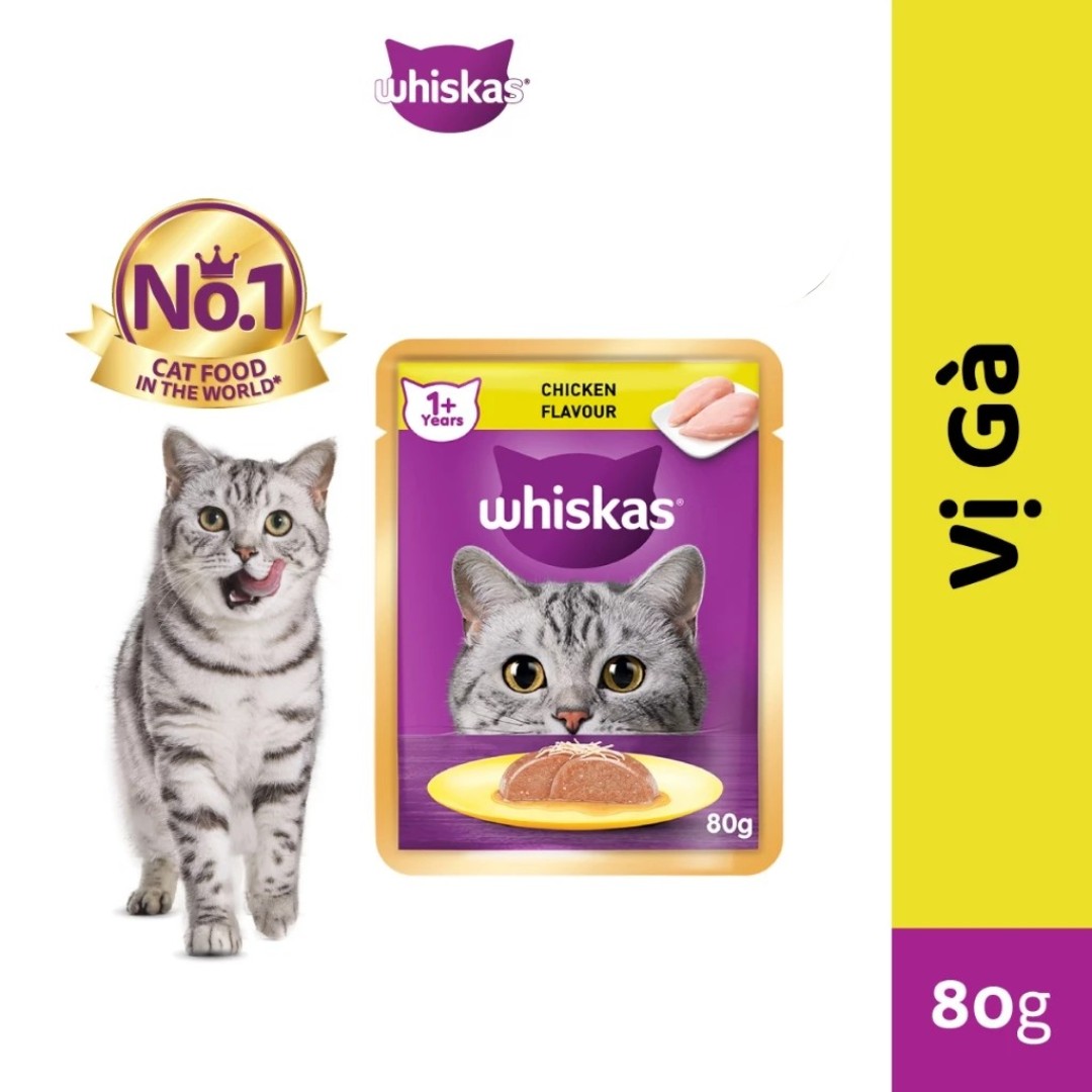 1 thùng 24 gói pate whiskas cho mèo
