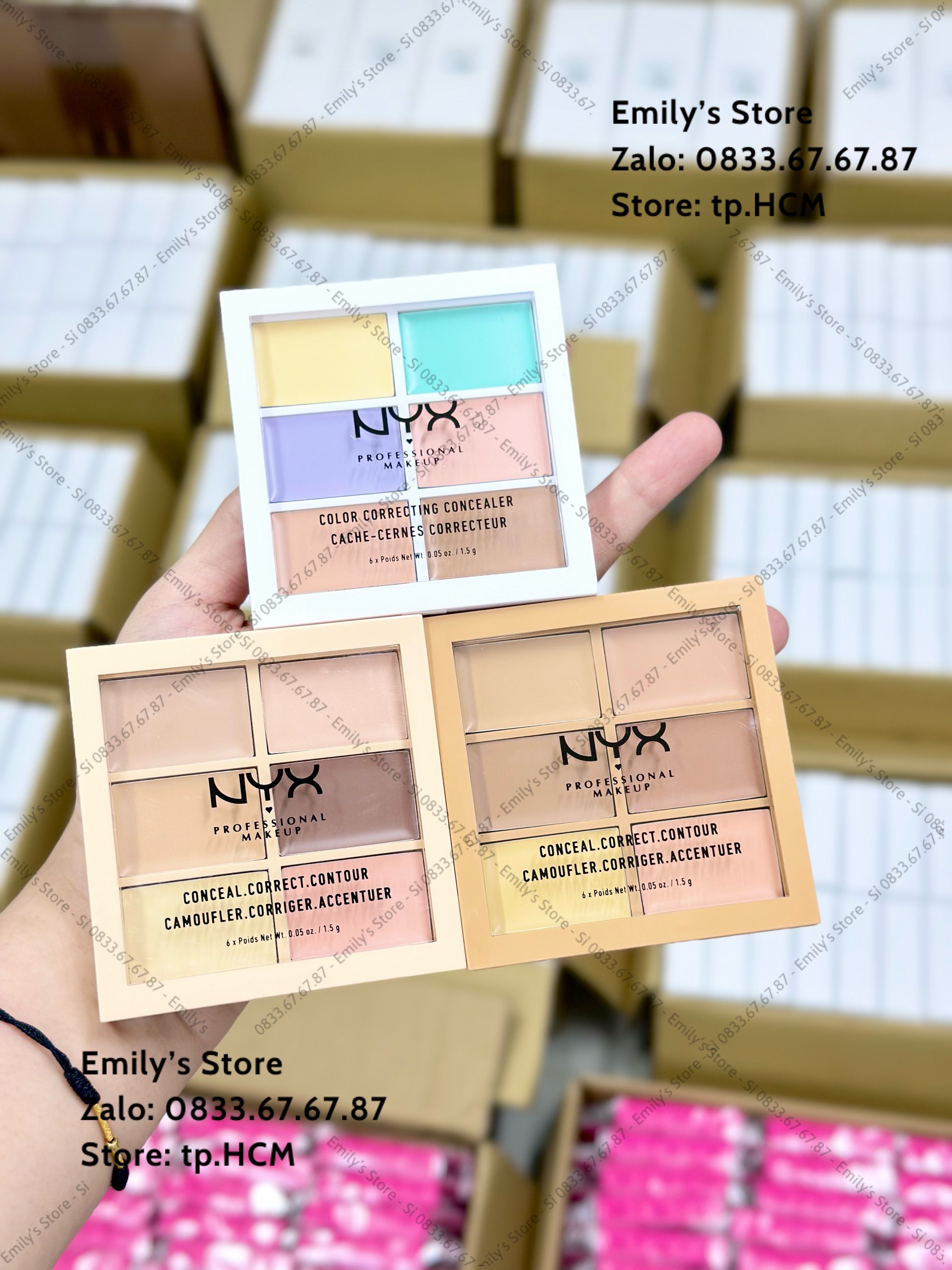Bảng che khuyết điểm, triệt sắc NYX color Correcting Concealer