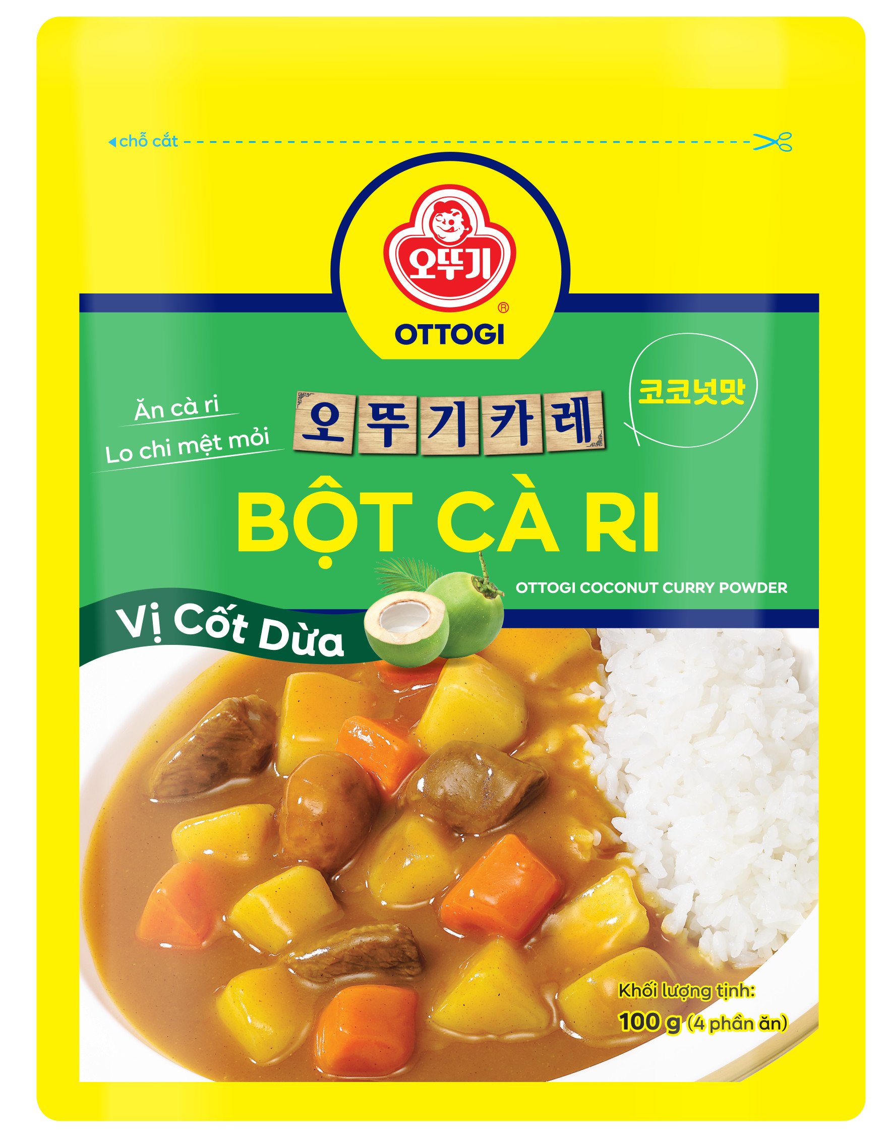 Bột cà ri vị cốt dừa Otoki 100g