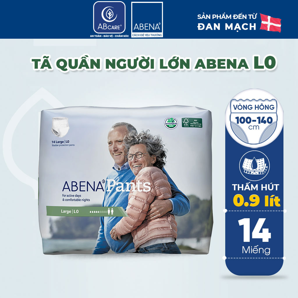 Tã quần người lớn Abena Pant - Nhập khẩu Đan Mạch (Gói 14 miếng)