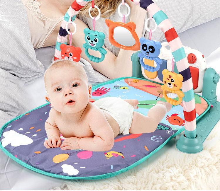 Thảm chơi Vườn Thú cho bé có đàn piano đèn và nhạc