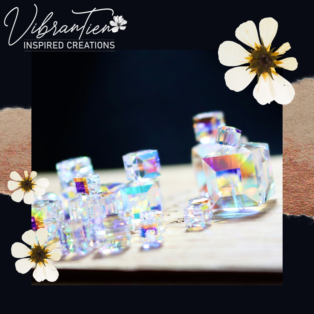 Pha lê Swarovski vuông 4mm/6mm/8mm (1viên)