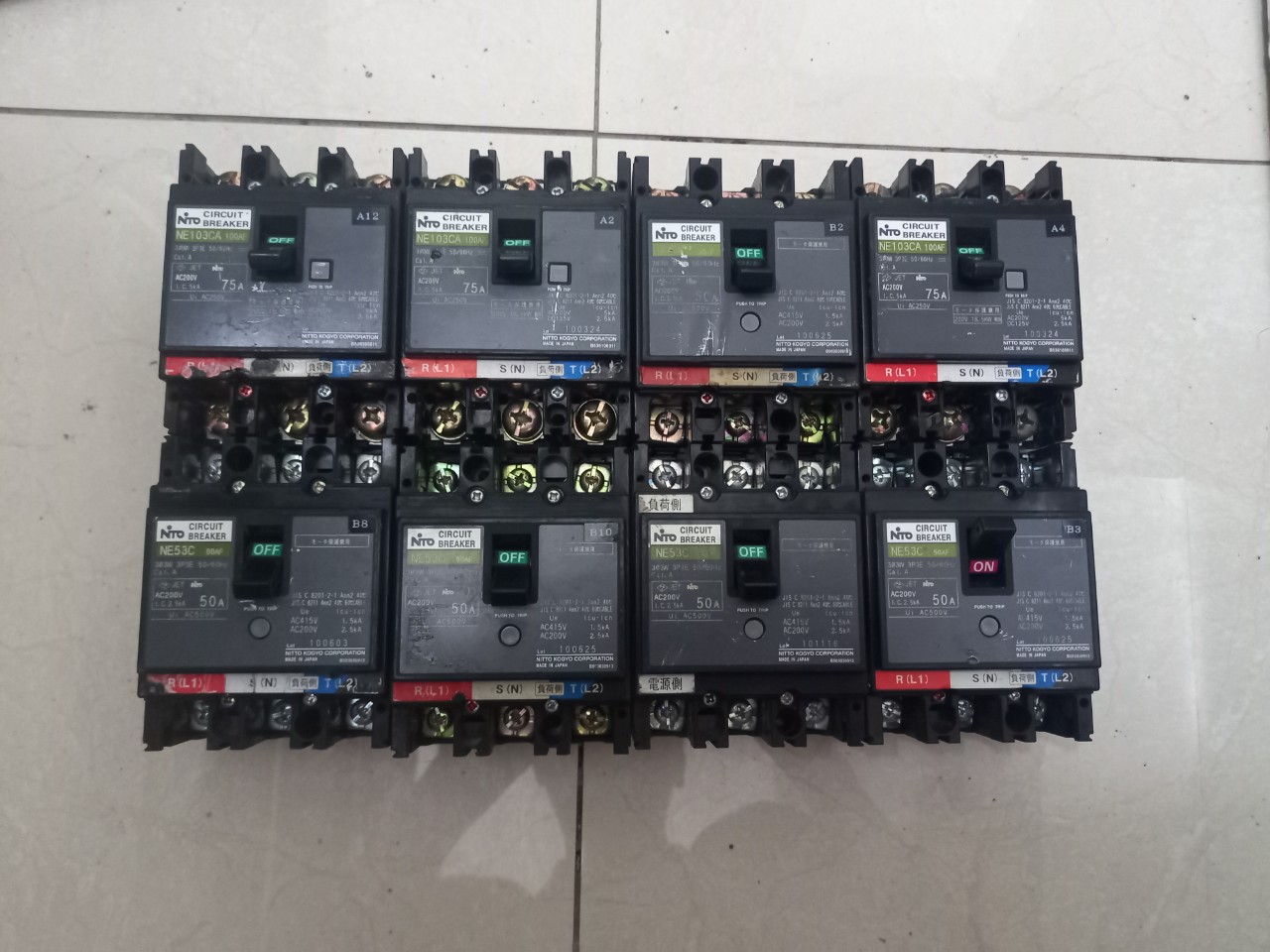 APTOMAT 3 PHA NHẬT BẢN 50A 60A 75A MCB