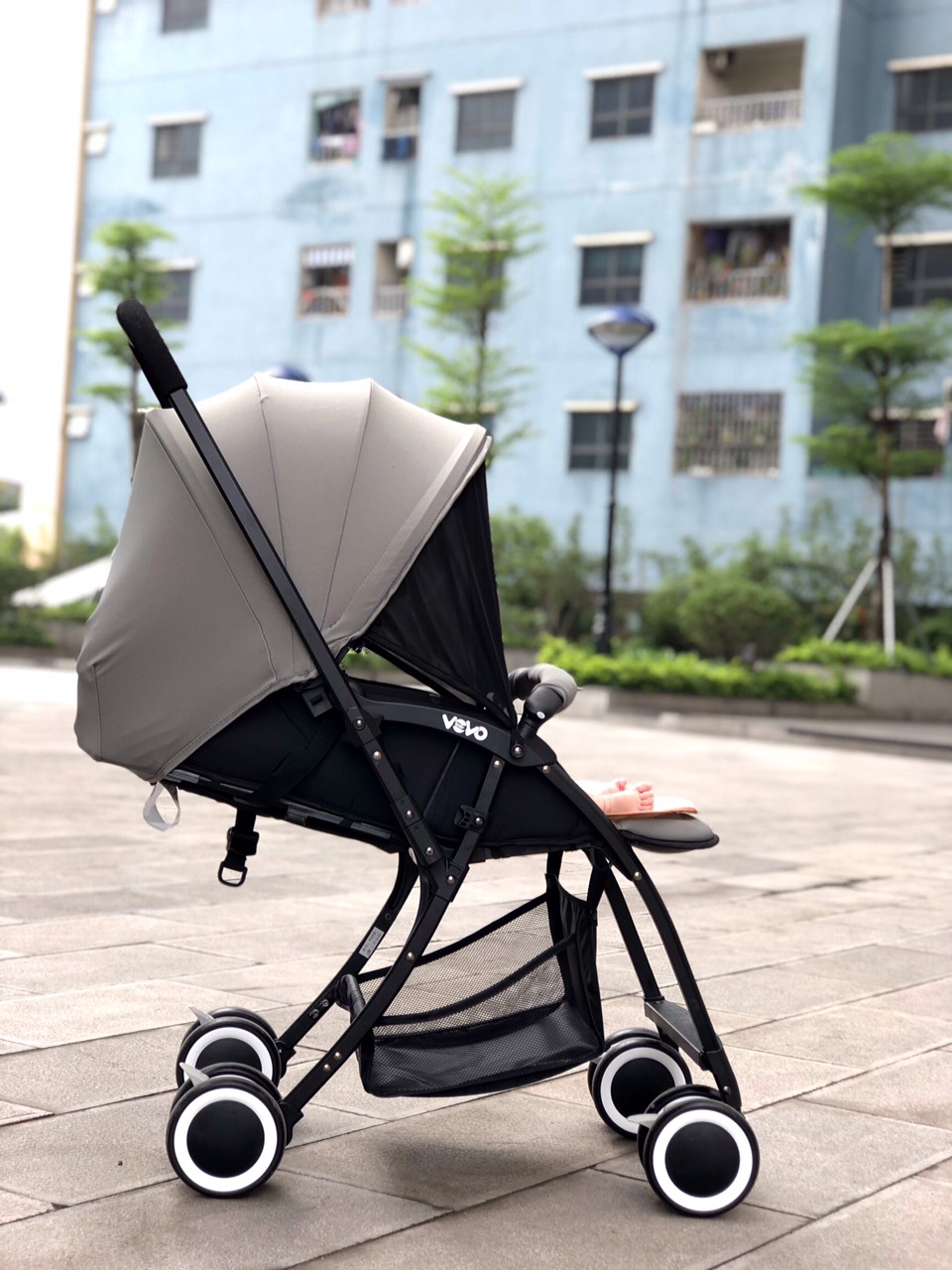 Xe trẻ em 🛴 Xe đẩy 2 chiều gấp gọn VoVo, bánh xe 360 Siêu Gọn và Thông Minh (tặng kèm MÀN và CHIẾU)