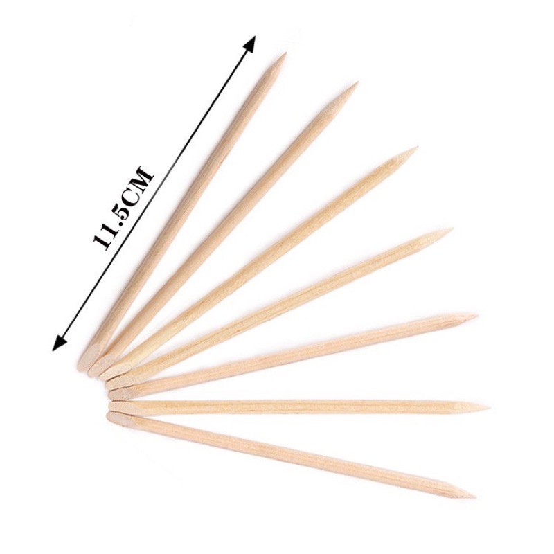 [HCM]Que gỗ Nail que gỗ cam ( set 20 cây/ 15k )