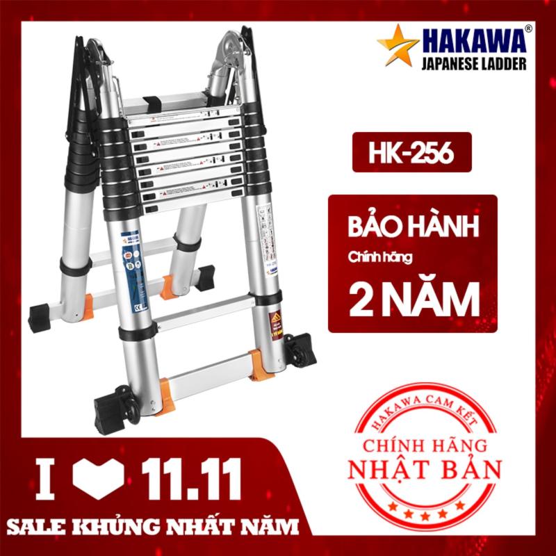 [THANG NHÔM NHẬT BẢN] Thang nhôm rút chữ A HAKAWA HK256 5m6 - Hàng Nhật Bản chất lượng cao , Bảo hành 2 năm