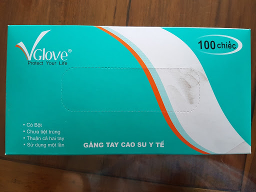 Găng tay y tế Vglove (10 hộp, 100 cái/hộp) size M