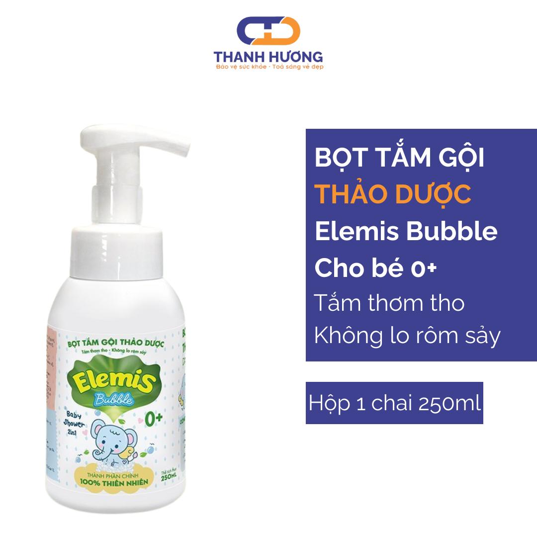 Bọt tắm gội thảo dược cho trẻ từ sơ sinh Elemis Bubble 250ml