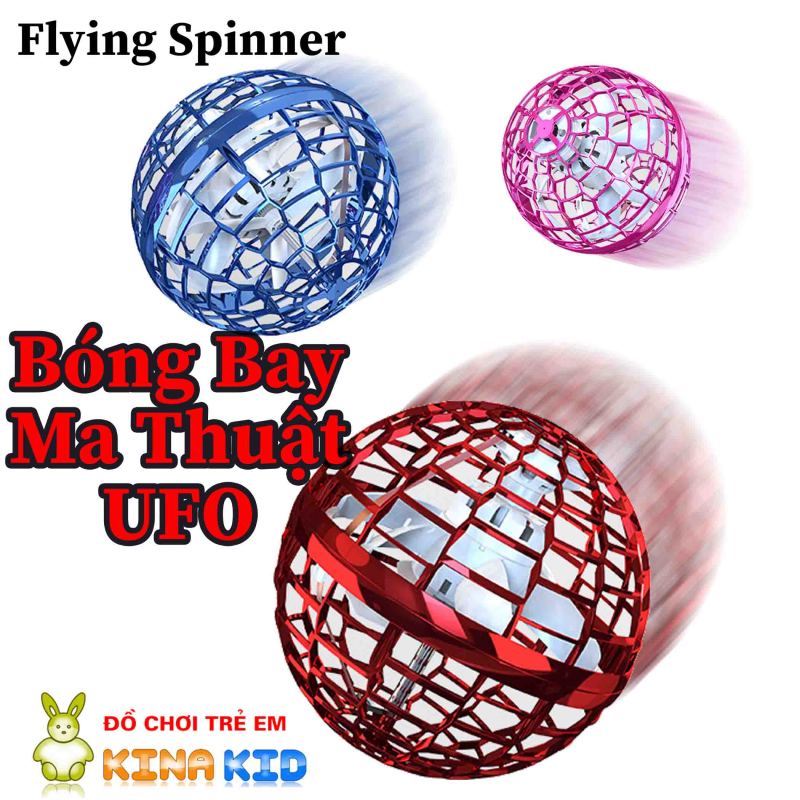 Đồ Chơi Bóng Bay UFO, Con Quay Hình Quả Cầu Fly Nova, phát sáng siêu đẹp