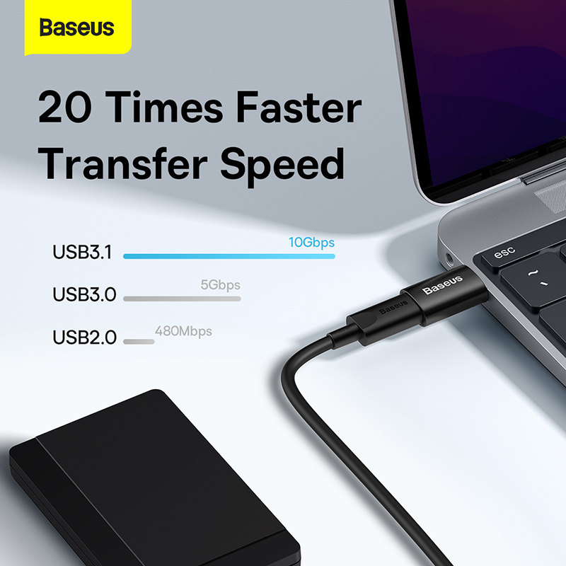 [USB => TYPE C] - Đầu chuyển đổi Baseus từ đầu USB - Type C