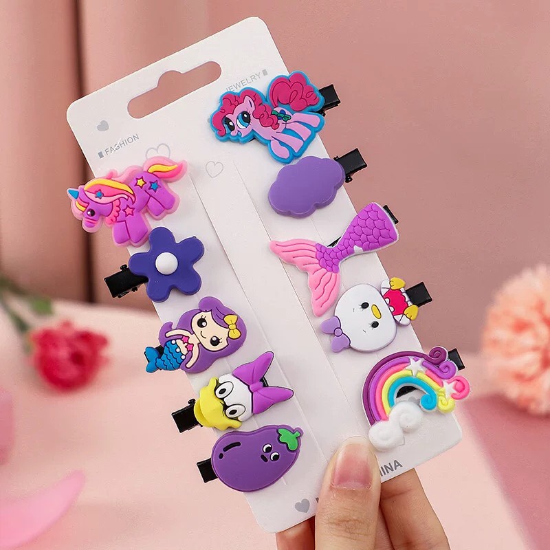 Set 10 Kẹp Tóc Hàn Quốc Siêu Xinh Cho Bé Gái
