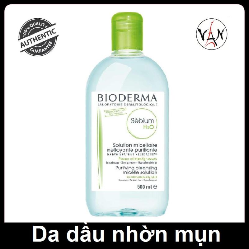 Nước tẩy trang Bioderma 500ml dành cho da hỗn hợp, da nhờn hoặc mụn