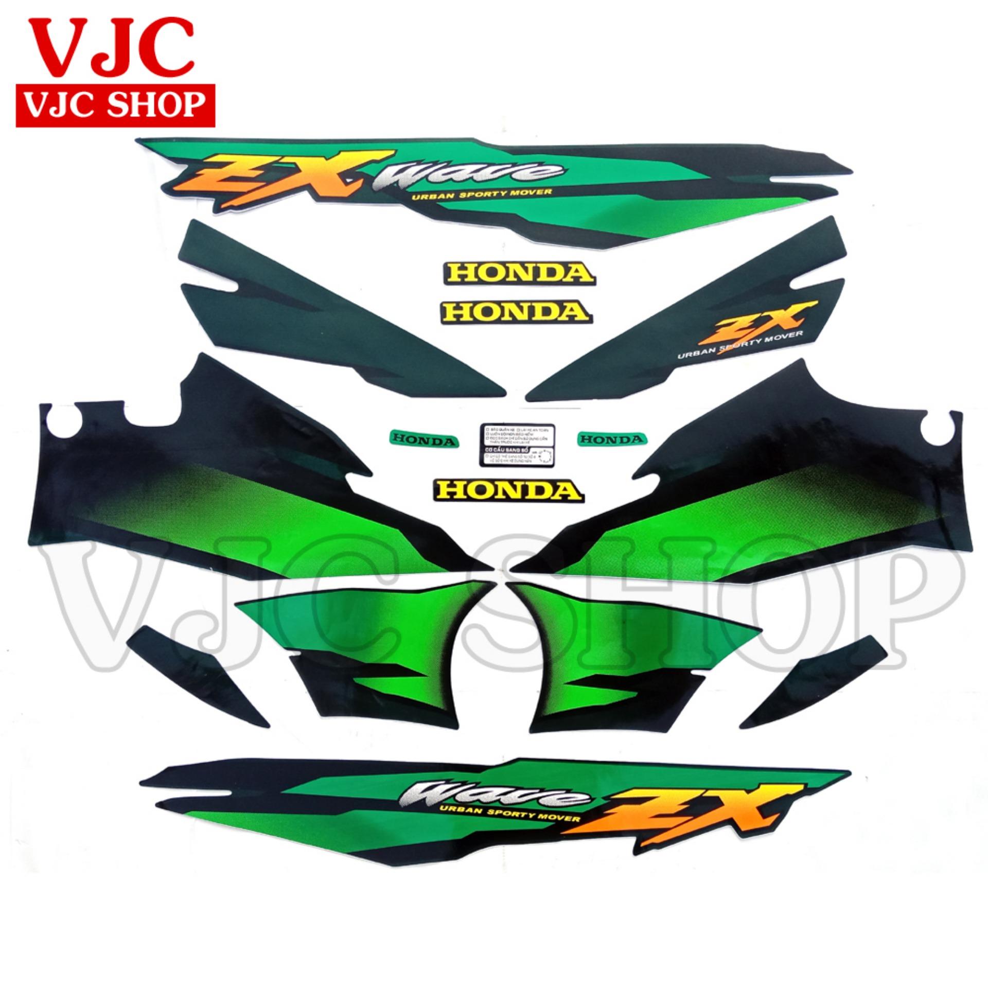 Bộ decal xe Wave ZX màu trắng