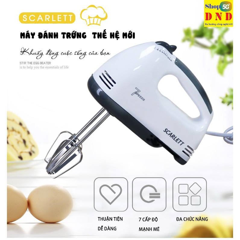 MÁY ĐÁNH TRỨNG [MÁY TRỘN BÁNH , MÁY TRỘN BỘT ][7 TỐC ĐỘ] Máy đánh trứng cầm tay ( máy đanh trung mini)