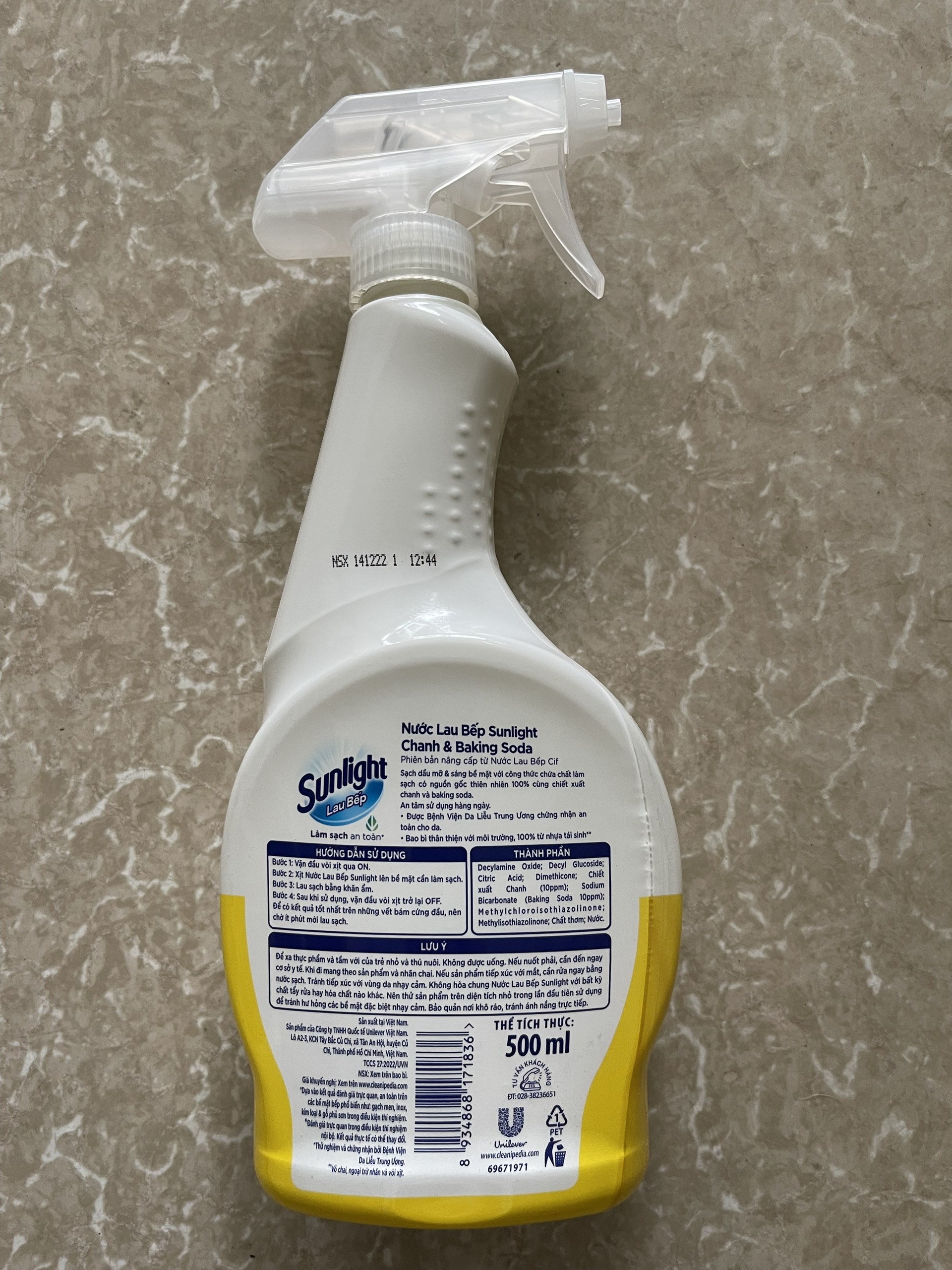 Nước Lau Bếp Sunlight Dạng Chai Xịt 500ML