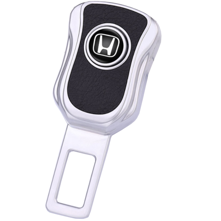 Đầu chốt dây đai an toàn thông minh chống kêu trên ô tô, có tích hợp lỗ cắm nối tiếp - Chất liệu: Hợp kim inox cao cấp - Logo nhiều hãng xe (1 chiếc)