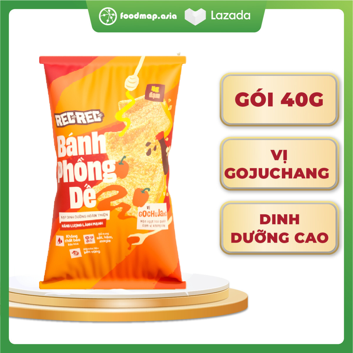 Bánh phồng dế vị gojuchang - gói 40g