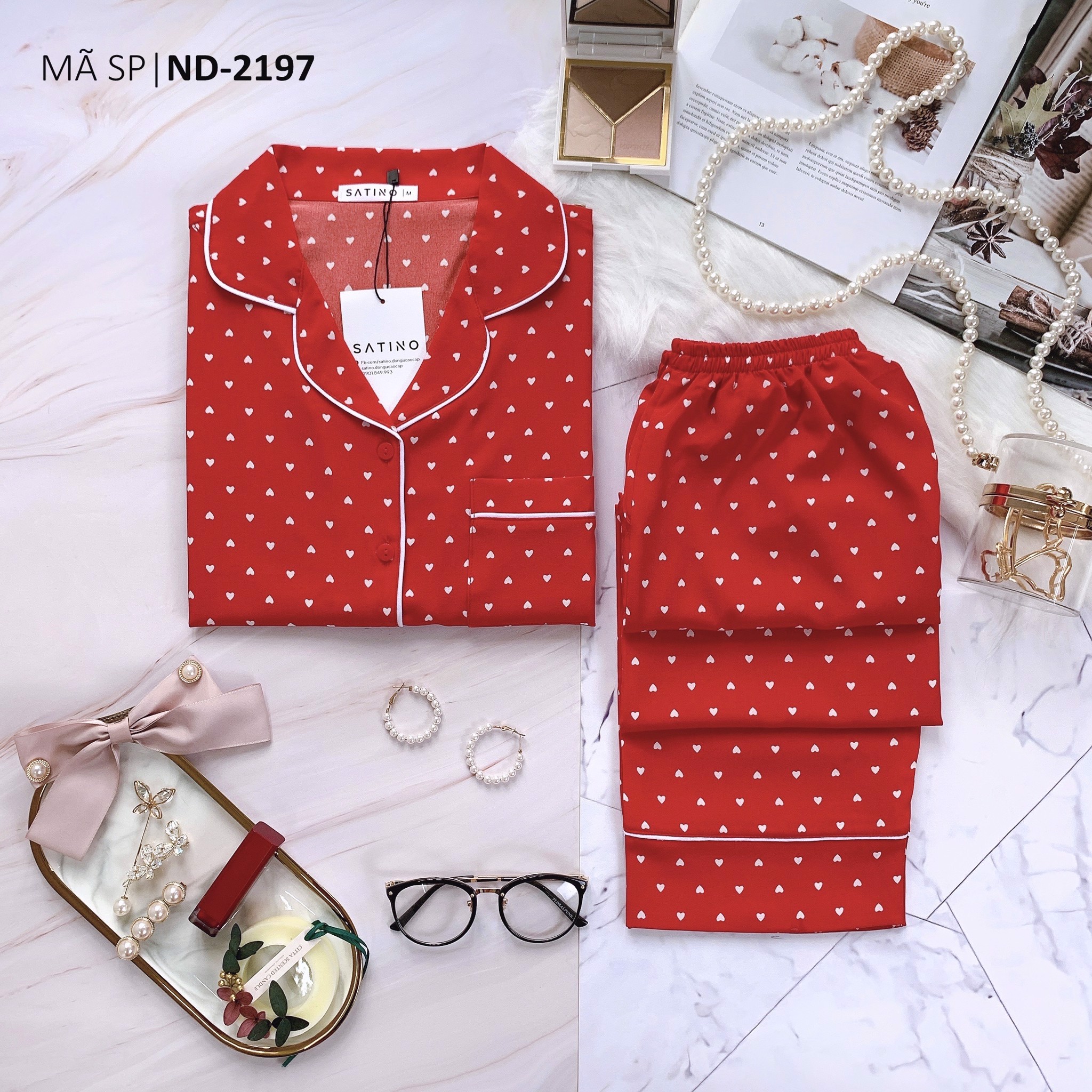 [COMBO 3 BỘ 499K] Pijama TNQD - Lagom Red