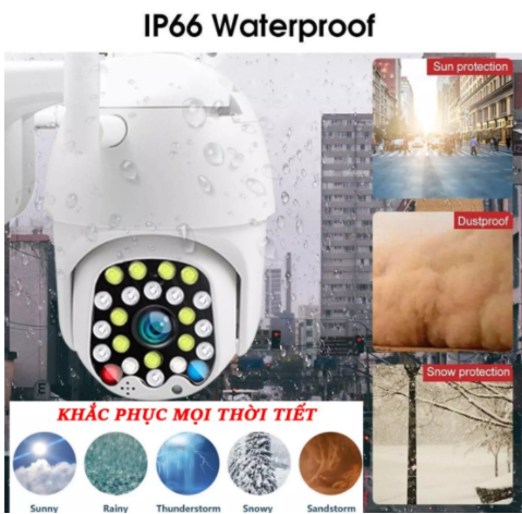 Camera Yoosee ngoài trời Xoay 360 Thế Hệ Mới Độ Phân giải 3.0Mpx 1920X1080P Với 24 LED Nhìn Đêm Rõ Nét