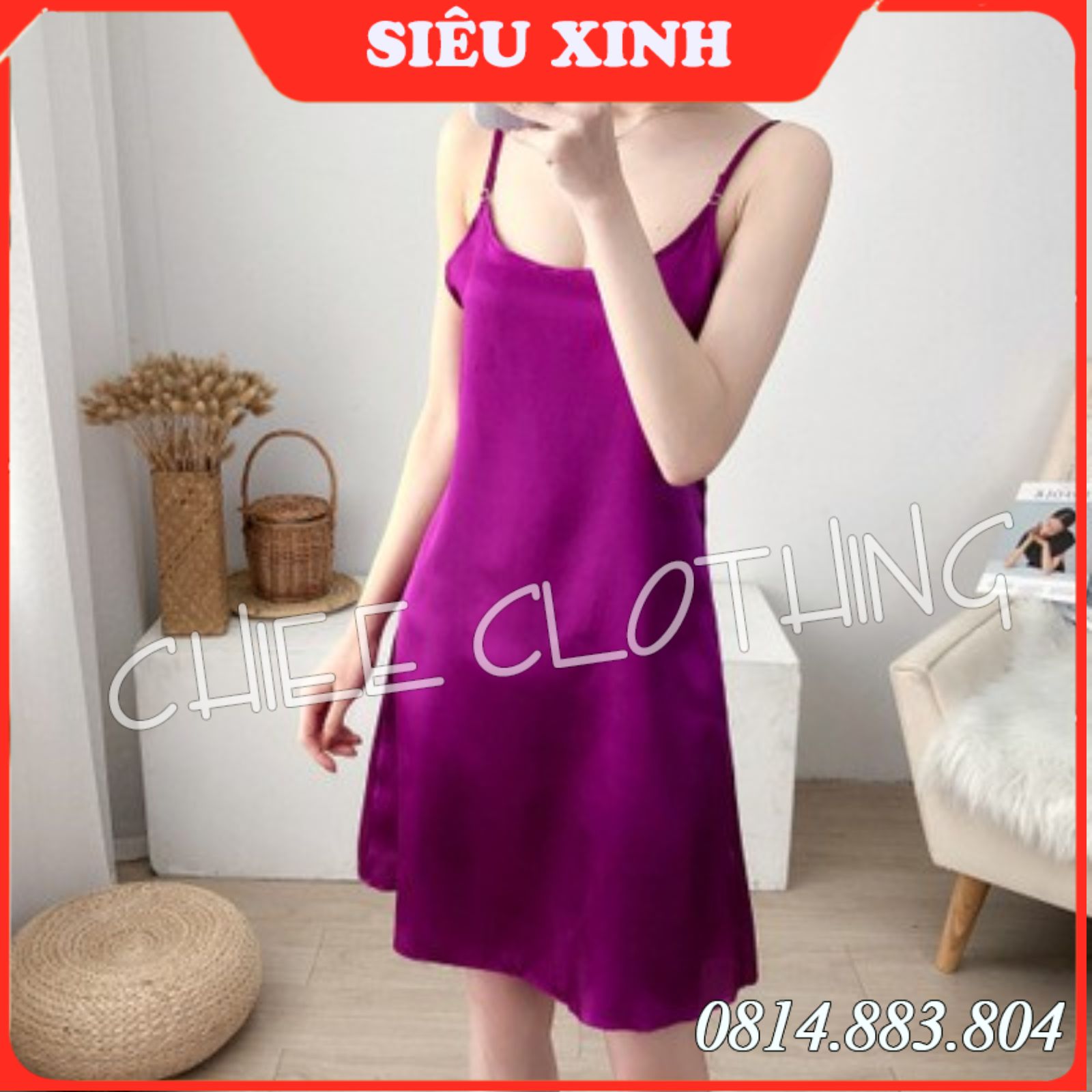 Váy Ngủ | Đầm Ngủ Lụa Cao Cấp Gấu Lượn Sóng