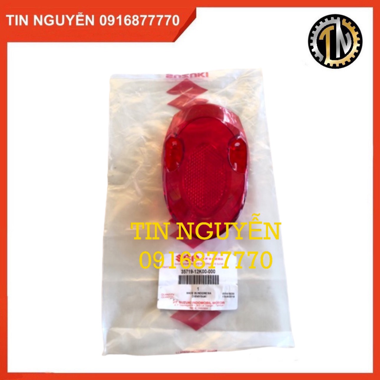 Mica đèn hậu xe Satria chính hãng Suzuki - miếng đỏ
